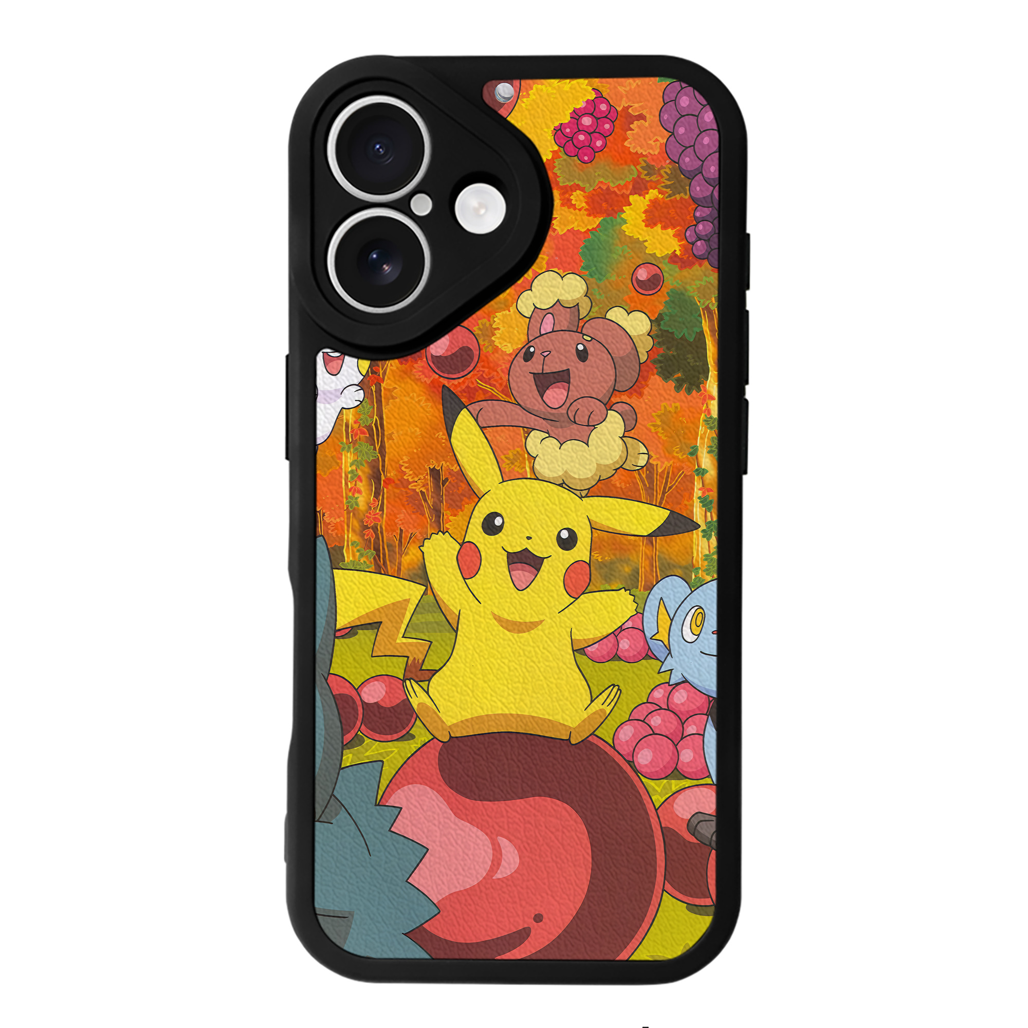 （画像用） ポケットモンスター Pokémon 【iPhone 16シリーズ対応】シリコンスマホケース（レザー調） 材質：シリコン